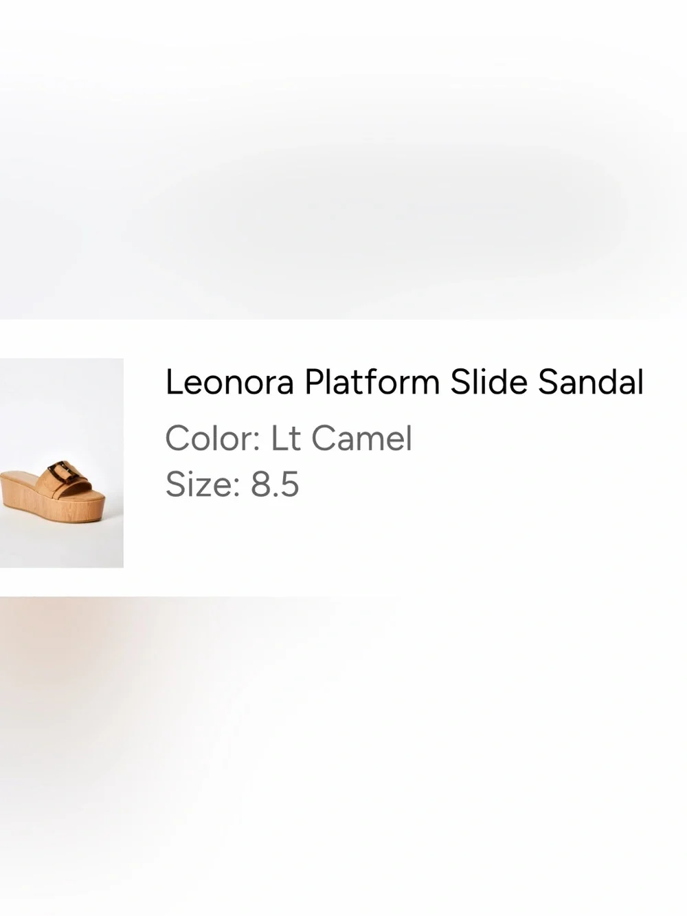 ShoeDazzle Leonora Platform Slide Sandals Lt Camel Tan Suede Buckle 8.5 NEW